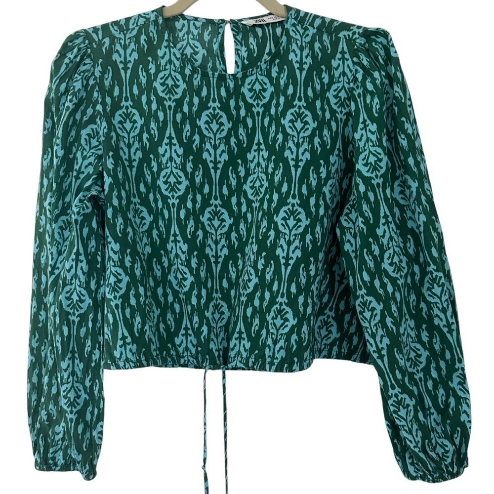 ZARA TWO PIECE BATIK PRINT TOP AND TROUSER SET SIZE XS/S - Picture 10 of 16